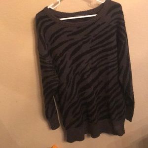 Zebra print fashion sweater